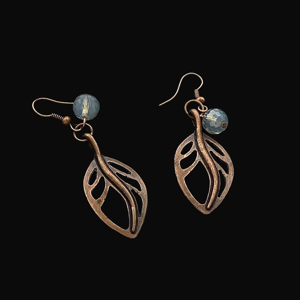 Artisan Copper Opalite Drop Dangle Earringsg - image 6